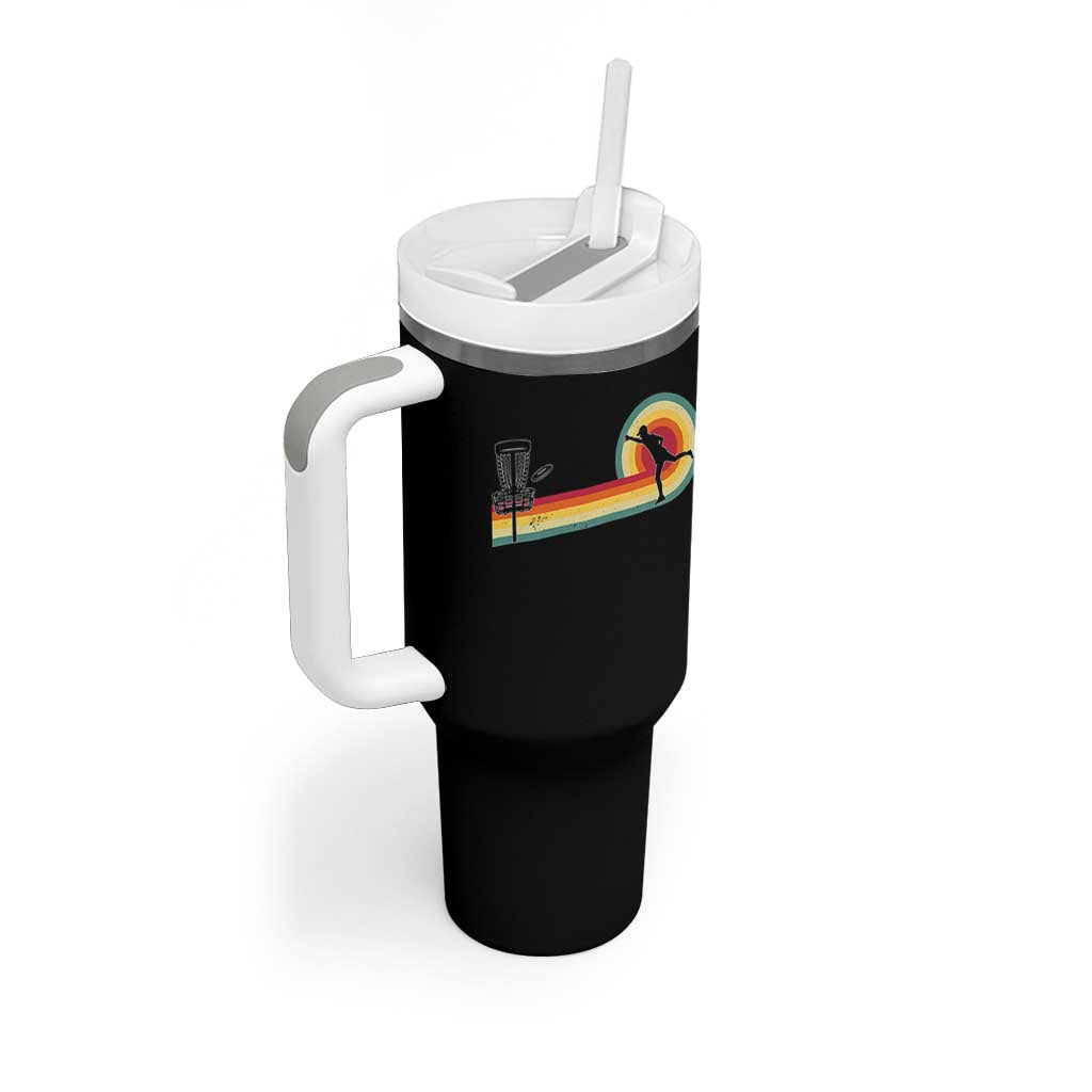 Disc Golf Retro Tumbler With Handle Vintage Frisbee Golf Player