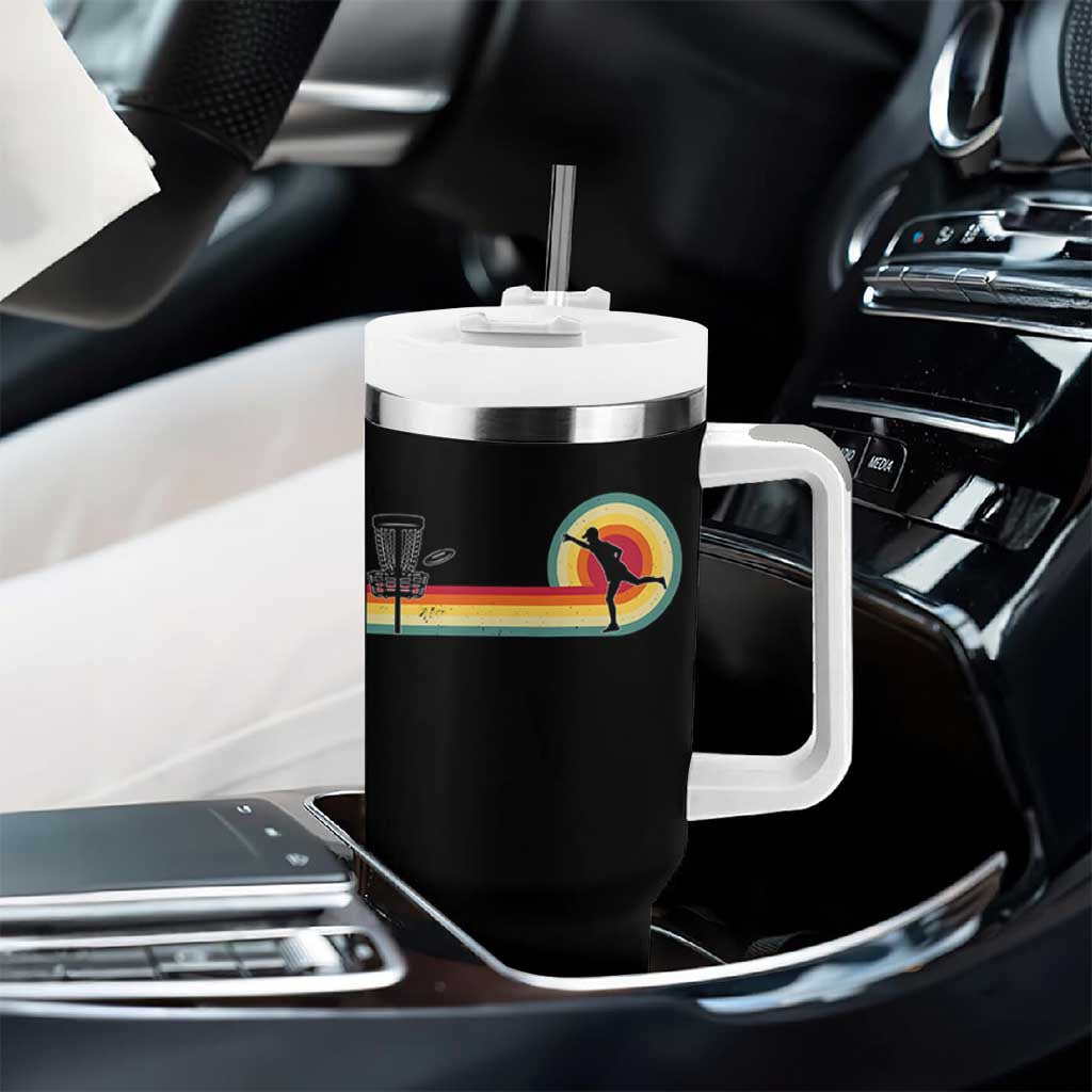 Disc Golf Retro Tumbler With Handle Vintage Frisbee Golf Player