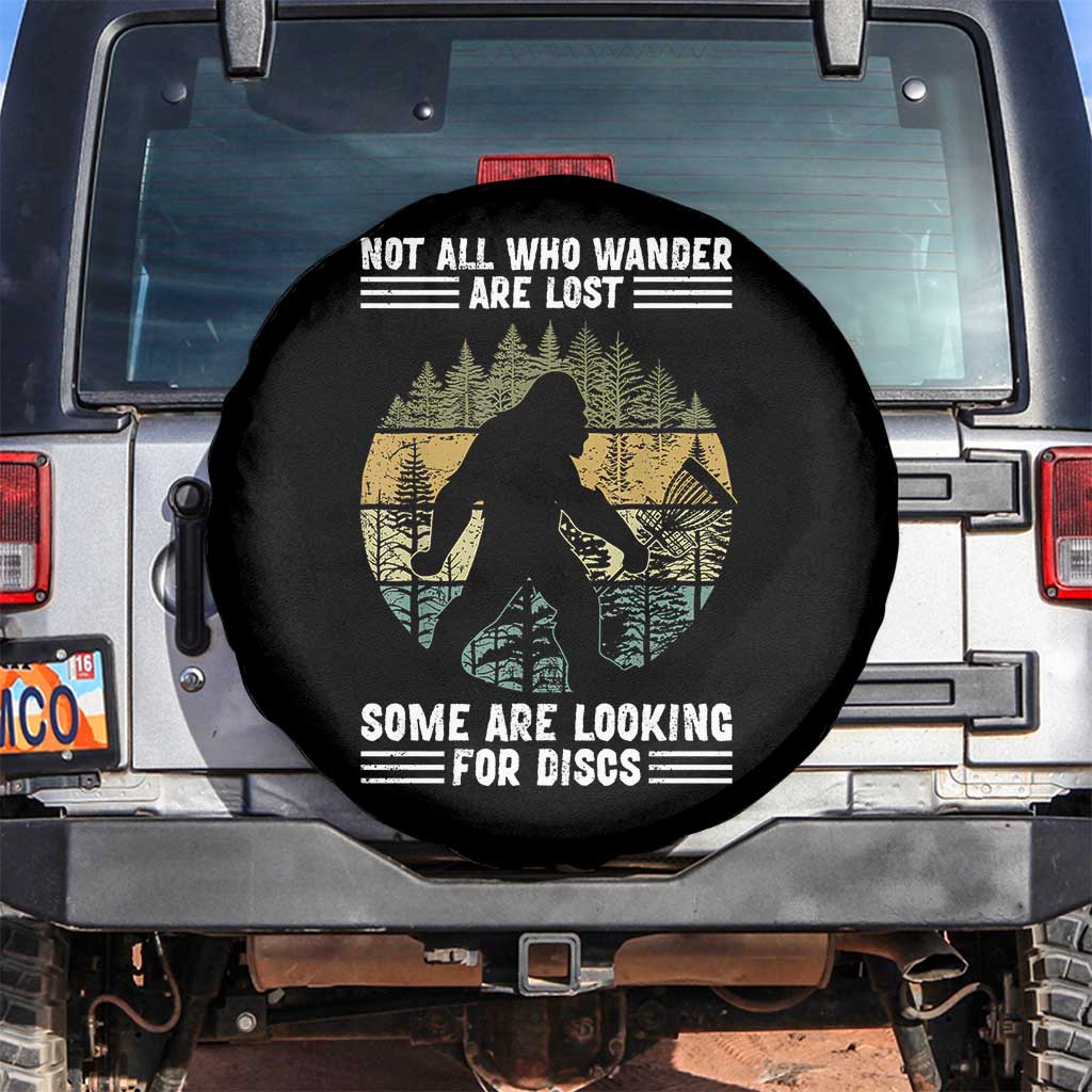 Funny Bigfoot Disc Golf Spare Tire Cover Not All Who Wander Are Lost Sasquatch Lovers
