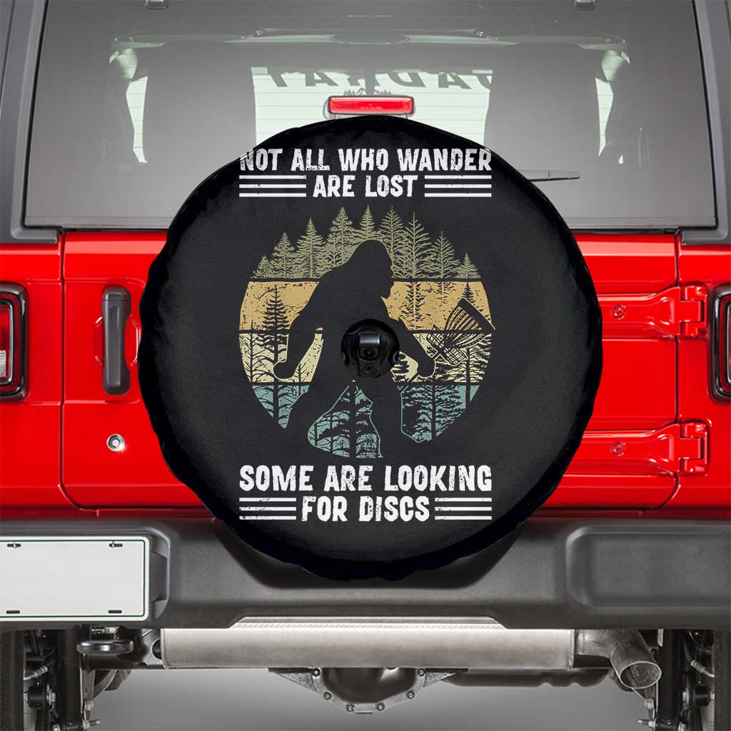 Funny Bigfoot Disc Golf Spare Tire Cover Not All Who Wander Are Lost Sasquatch Lovers