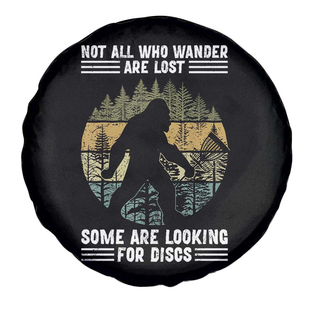 Funny Bigfoot Disc Golf Spare Tire Cover Not All Who Wander Are Lost Sasquatch Lovers
