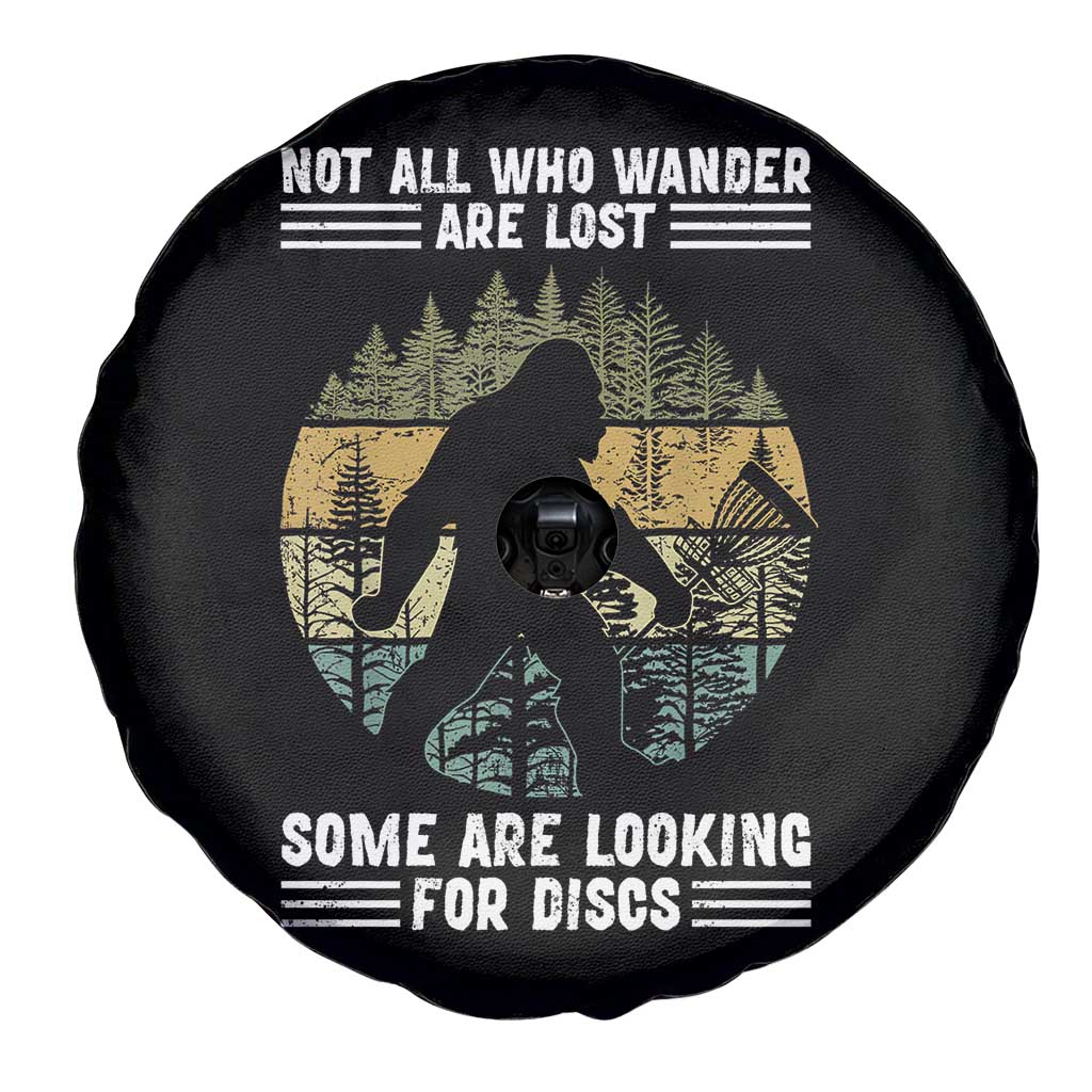 Funny Bigfoot Disc Golf Spare Tire Cover Not All Who Wander Are Lost Sasquatch Lovers