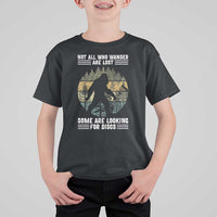 Funny Bigfoot Disc Golf T Shirt For Kid Not All Who Wander Are Lost Sasquatch Lovers - Wonder Print Shop