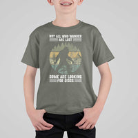 Funny Bigfoot Disc Golf T Shirt For Kid Not All Who Wander Are Lost Sasquatch Lovers - Wonder Print Shop