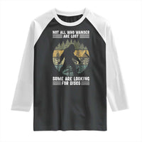 Funny Bigfoot Disc Golf Raglan Shirt Not All Who Wander Are Lost Sasquatch Lovers