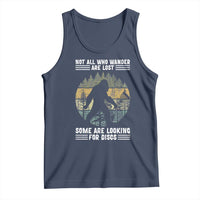 Funny Bigfoot Disc Golf Tank Top Not All Who Wander Are Lost Sasquatch Lovers