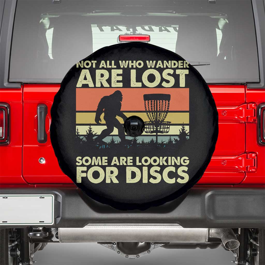 Funny Disc Golf Bigfoot Spare Tire Cover Vintage Sasquatch Sports Golfer Dad Frisbee - Wonder Print Shop