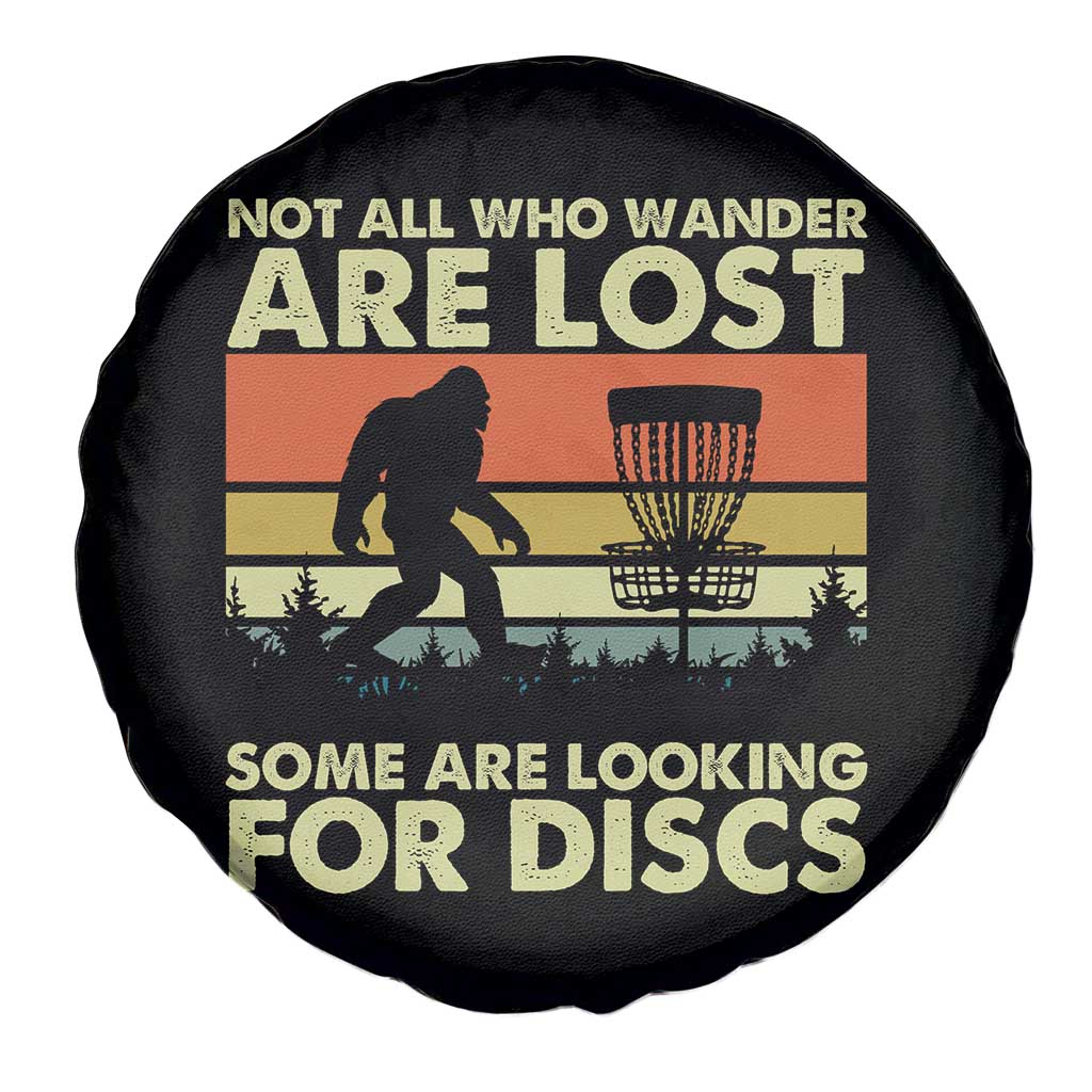 Funny Disc Golf Bigfoot Spare Tire Cover Vintage Sasquatch Sports Golfer Dad Frisbee - Wonder Print Shop