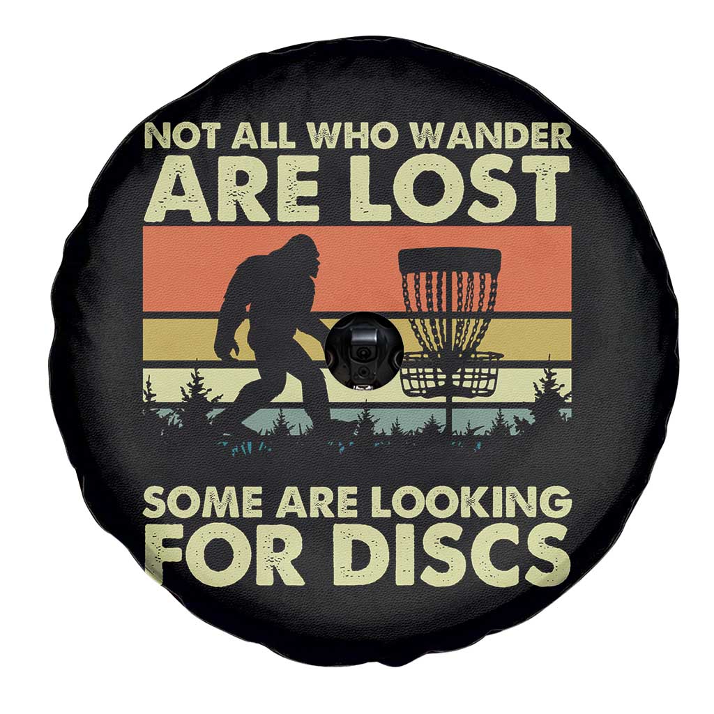 Funny Disc Golf Bigfoot Spare Tire Cover Vintage Sasquatch Sports Golfer Dad Frisbee - Wonder Print Shop