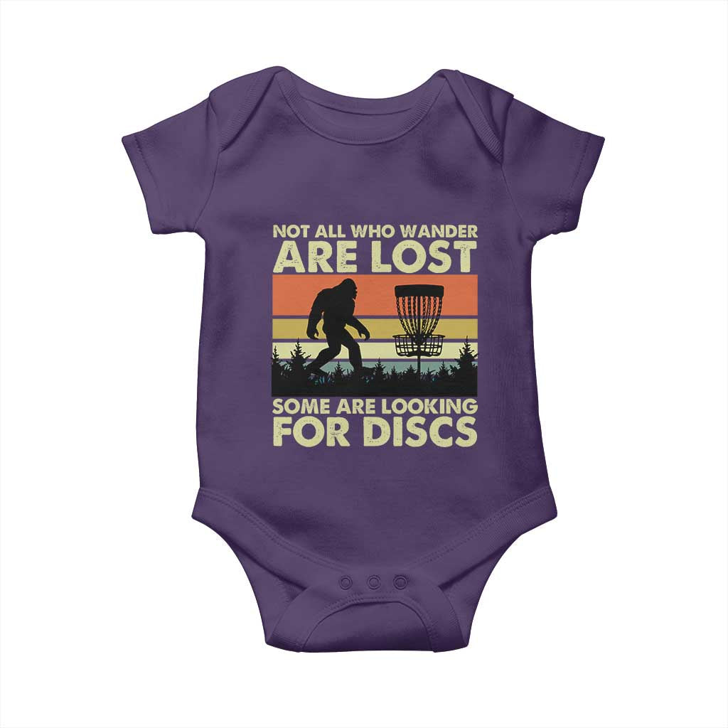 Funny Disc Golf Bigfoot Baby Onesie Vintage Sasquatch Sports Golfer Dad Frisbee - Wonder Print Shop