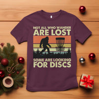 Funny Disc Golf Bigfoot T Shirt Vintage Sasquatch Sports Golfer Dad Frisbee - Wonder Print Shop