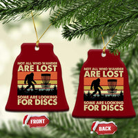 Funny Disc Golf Bigfoot Ceramic Ornament Vintage Sasquatch Sports Golfer Dad Frisbee - Wonder Print Shop