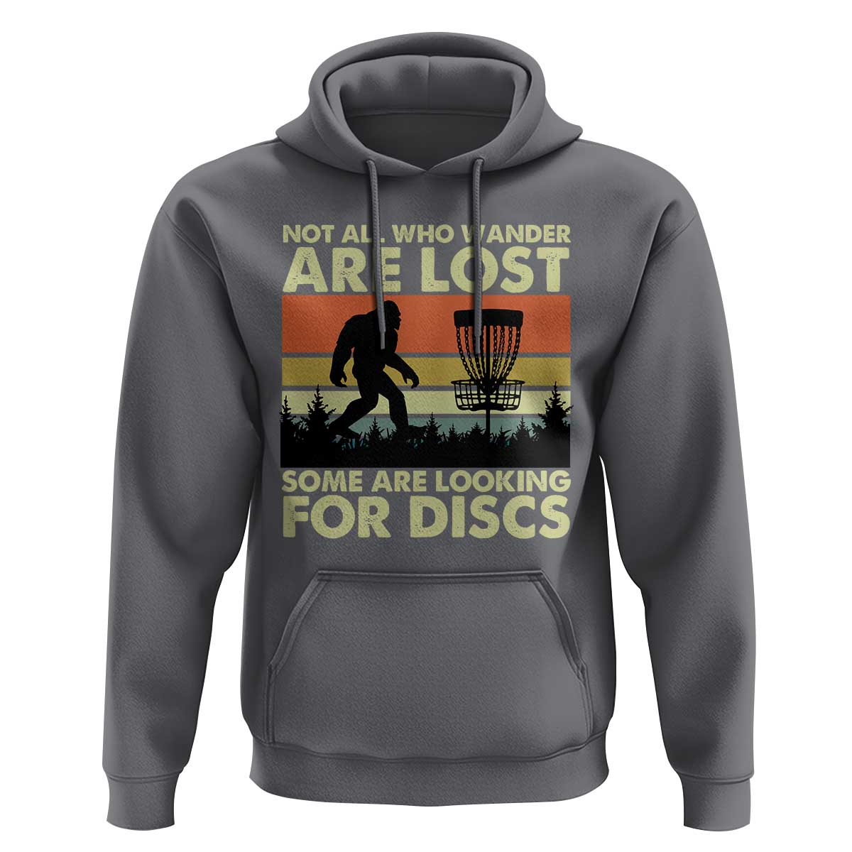 Funny Disc Golf Bigfoot Hoodie Vintage Sasquatch Sports Golfer Dad Frisbee - Wonder Print Shop