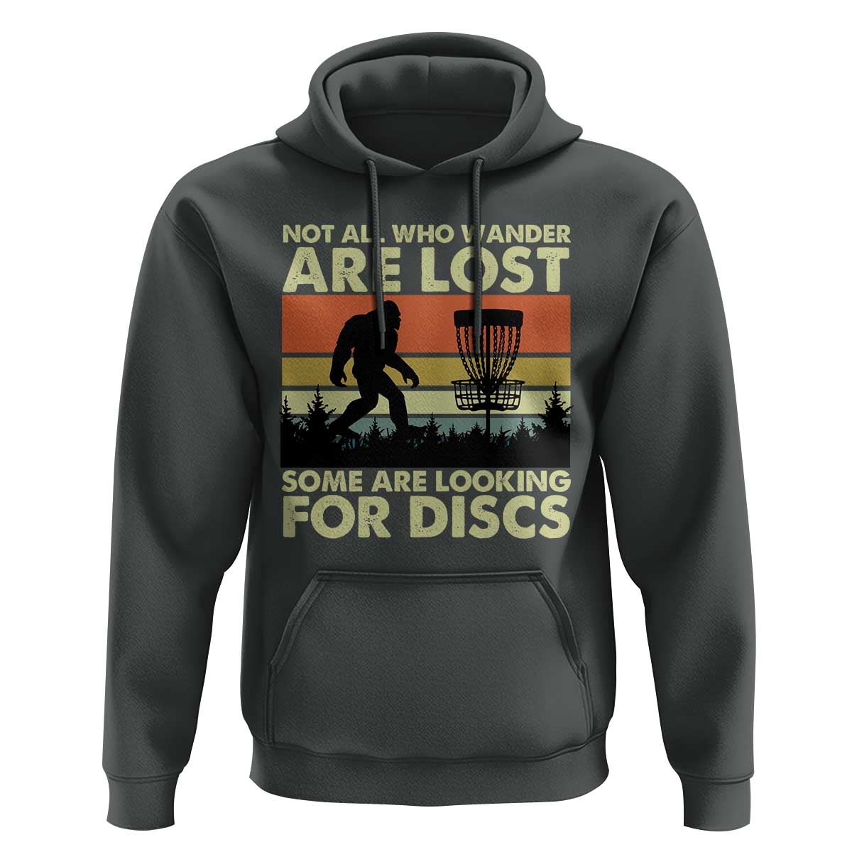 Funny Disc Golf Bigfoot Hoodie Vintage Sasquatch Sports Golfer Dad Frisbee - Wonder Print Shop