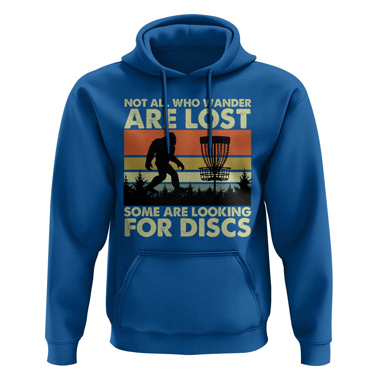 Funny Disc Golf Bigfoot Hoodie Vintage Sasquatch Sports Golfer Dad Frisbee - Wonder Print Shop