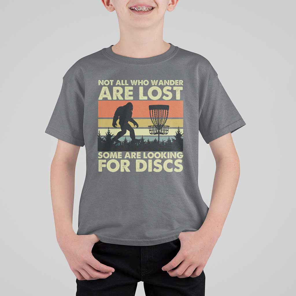 Funny Disc Golf Bigfoot T Shirt For Kid Vintage Sasquatch Sports Golfer Dad Frisbee - Wonder Print Shop