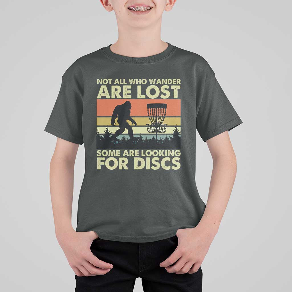 Funny Disc Golf Bigfoot T Shirt For Kid Vintage Sasquatch Sports Golfer Dad Frisbee - Wonder Print Shop