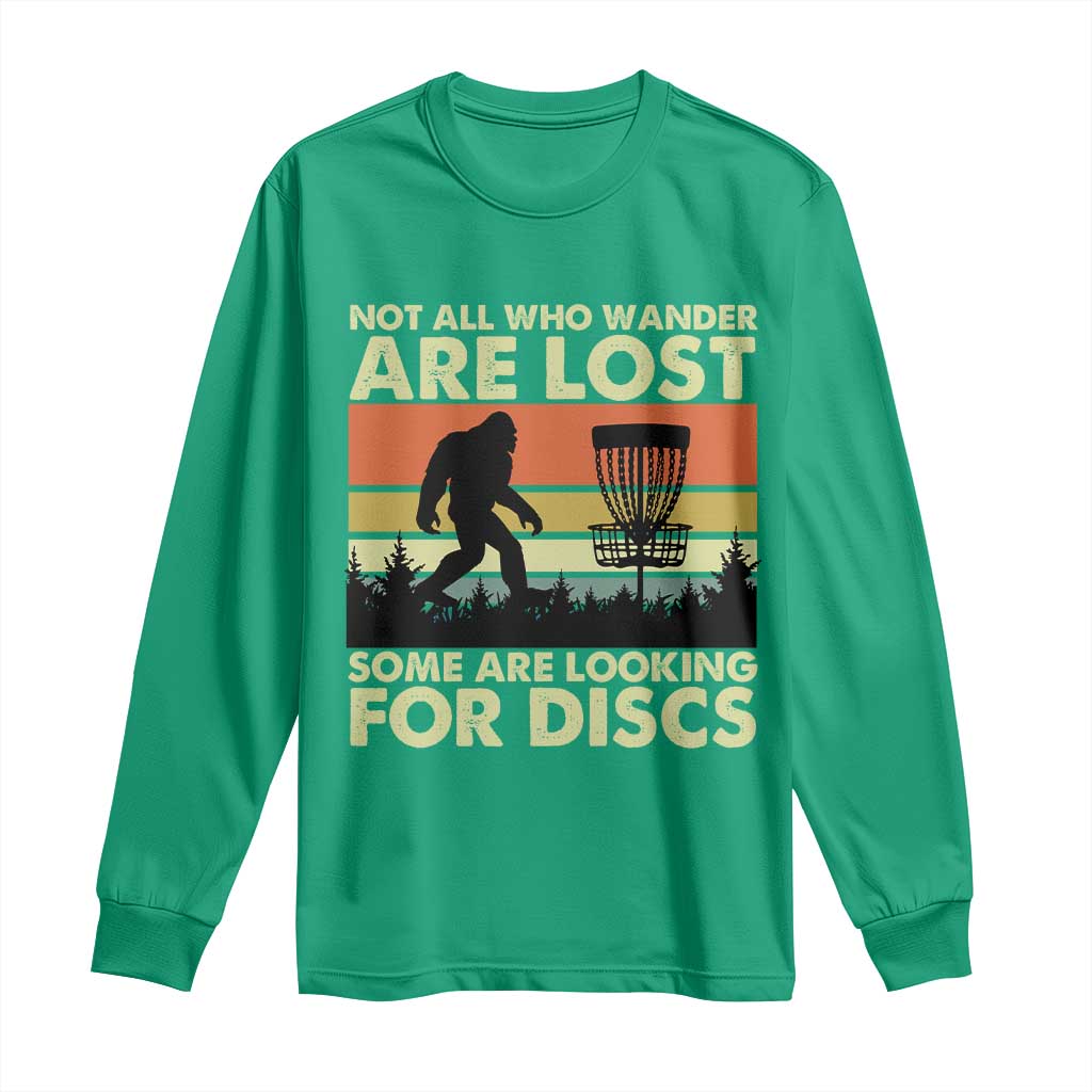Funny Disc Golf Bigfoot Long Sleeve Shirt Vintage Sasquatch Sports Golfer Dad Frisbee - Wonder Print Shop