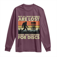 Funny Disc Golf Bigfoot Long Sleeve Shirt Vintage Sasquatch Sports Golfer Dad Frisbee - Wonder Print Shop