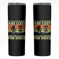 Funny Disc Golf Bigfoot Skinny Tumbler Vintage Sasquatch Sports Golfer Dad Frisbee - Wonder Print Shop