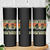 Funny Disc Golf Bigfoot Skinny Tumbler Vintage Sasquatch Sports Golfer Dad Frisbee - Wonder Print Shop