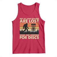 Funny Disc Golf Bigfoot Tank Top Vintage Sasquatch Sports Golfer Dad Frisbee - Wonder Print Shop