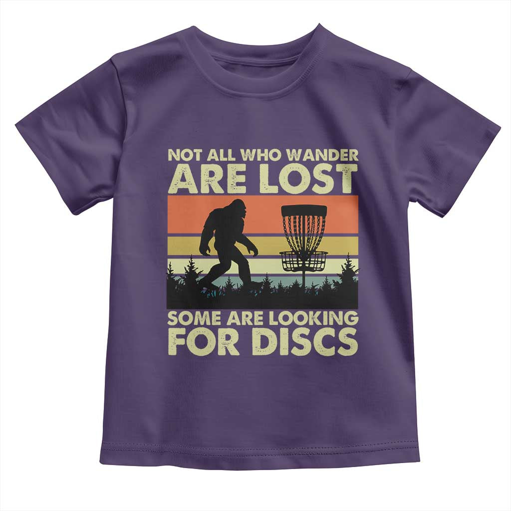 Funny Disc Golf Bigfoot Toddler T Shirt Vintage Sasquatch Sports Golfer Dad Frisbee - Wonder Print Shop