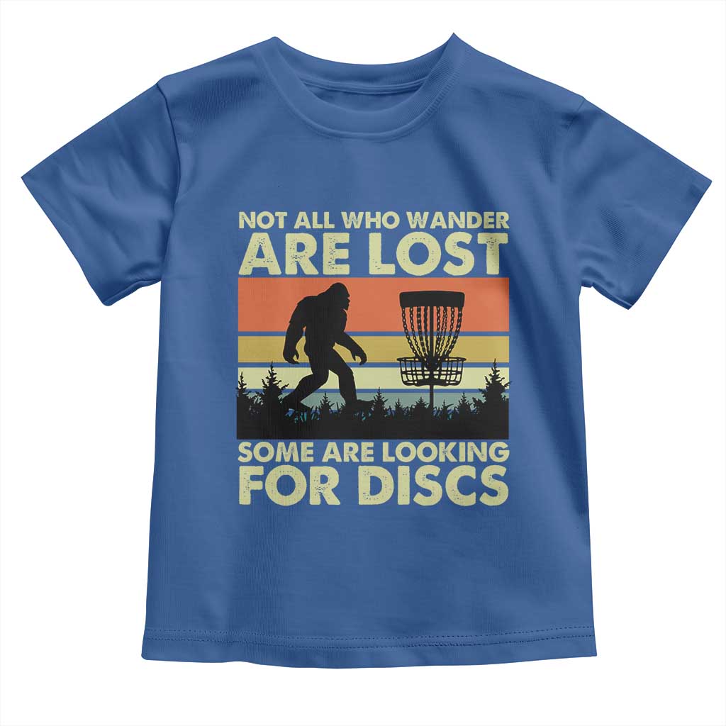 Funny Disc Golf Bigfoot Toddler T Shirt Vintage Sasquatch Sports Golfer Dad Frisbee - Wonder Print Shop