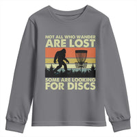 Funny Disc Golf Bigfoot Youth Sweatshirt Vintage Sasquatch Sports Golfer Dad Frisbee - Wonder Print Shop