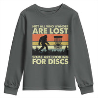 Funny Disc Golf Bigfoot Youth Sweatshirt Vintage Sasquatch Sports Golfer Dad Frisbee - Wonder Print Shop
