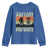 Funny Disc Golf Bigfoot Youth Sweatshirt Vintage Sasquatch Sports Golfer Dad Frisbee - Wonder Print Shop