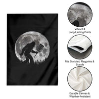 Disc Golf Bigfoot Garden Flag Funny Cool Full Moon & Trees Sasquatch - Wonder Print Shop