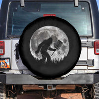 Disc Golf Bigfoot Spare Tire Cover Funny Cool Full Moon & Trees Sasquatch - Wonder Print Shop