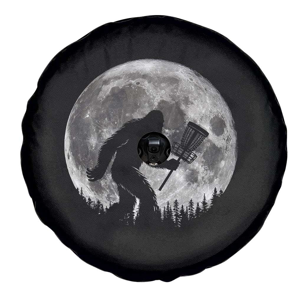Disc Golf Bigfoot Spare Tire Cover Funny Cool Full Moon & Trees Sasquatch - Wonder Print Shop