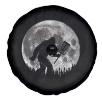 Disc Golf Bigfoot Spare Tire Cover Funny Cool Full Moon & Trees Sasquatch - Wonder Print Shop