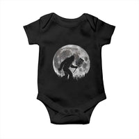Disc Golf Bigfoot Baby Onesie Funny Cool Full Moon & Trees Sasquatch - Wonder Print Shop