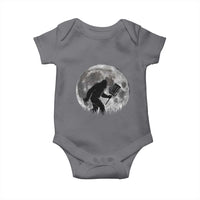 Disc Golf Bigfoot Baby Onesie Funny Cool Full Moon & Trees Sasquatch - Wonder Print Shop