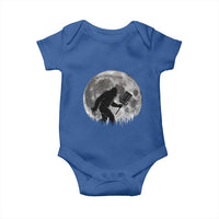 Disc Golf Bigfoot Baby Onesie Funny Cool Full Moon & Trees Sasquatch - Wonder Print Shop
