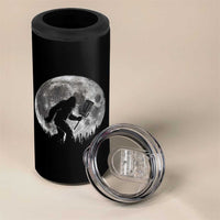 Disc Golf Bigfoot 4 in 1 Can Cooler Tumbler Funny Cool Full Moon & Trees Sasquatch - Wonder Print Shop