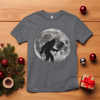 Disc Golf Bigfoot T Shirt Funny Cool Full Moon & Trees Sasquatch - Wonder Print Shop