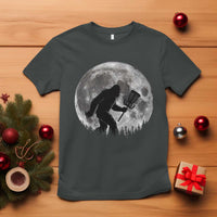 Disc Golf Bigfoot T Shirt Funny Cool Full Moon & Trees Sasquatch - Wonder Print Shop