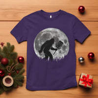 Disc Golf Bigfoot T Shirt Funny Cool Full Moon & Trees Sasquatch - Wonder Print Shop