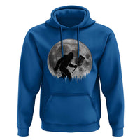 Disc Golf Bigfoot Hoodie Funny Cool Full Moon & Trees Sasquatch - Wonder Print Shop