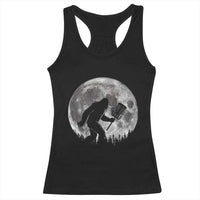 Disc Golf Bigfoot Racerback Tank Top Funny Cool Full Moon & Trees Sasquatch - Wonder Print Shop