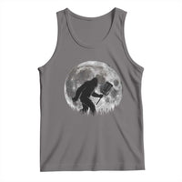 Disc Golf Bigfoot Tank Top Funny Cool Full Moon & Trees Sasquatch - Wonder Print Shop