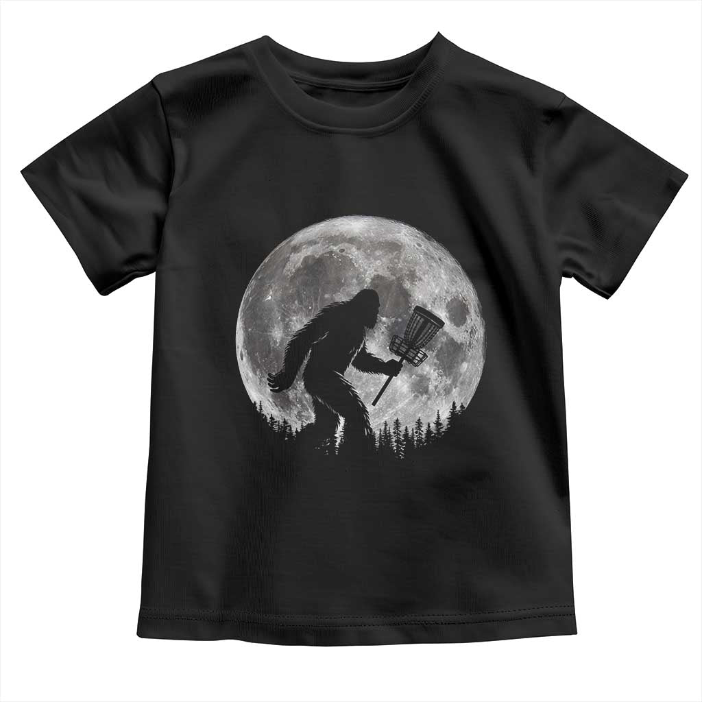 Disc Golf Bigfoot Toddler T Shirt Funny Cool Full Moon & Trees Sasquatch - Wonder Print Shop