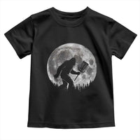 Disc Golf Bigfoot Toddler T Shirt Funny Cool Full Moon & Trees Sasquatch - Wonder Print Shop