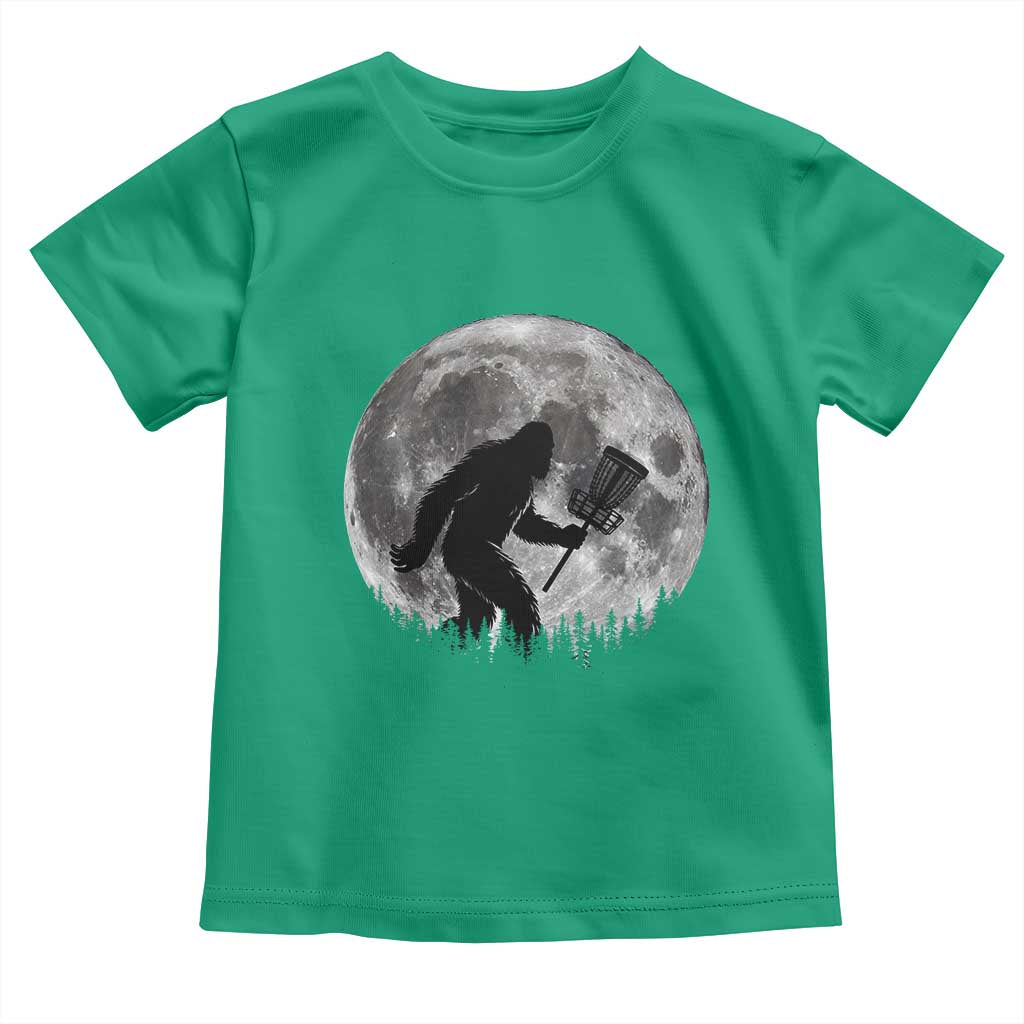 Disc Golf Bigfoot Toddler T Shirt Funny Cool Full Moon & Trees Sasquatch - Wonder Print Shop