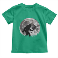 Disc Golf Bigfoot Toddler T Shirt Funny Cool Full Moon & Trees Sasquatch - Wonder Print Shop