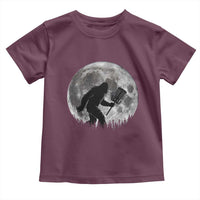 Disc Golf Bigfoot Toddler T Shirt Funny Cool Full Moon & Trees Sasquatch - Wonder Print Shop